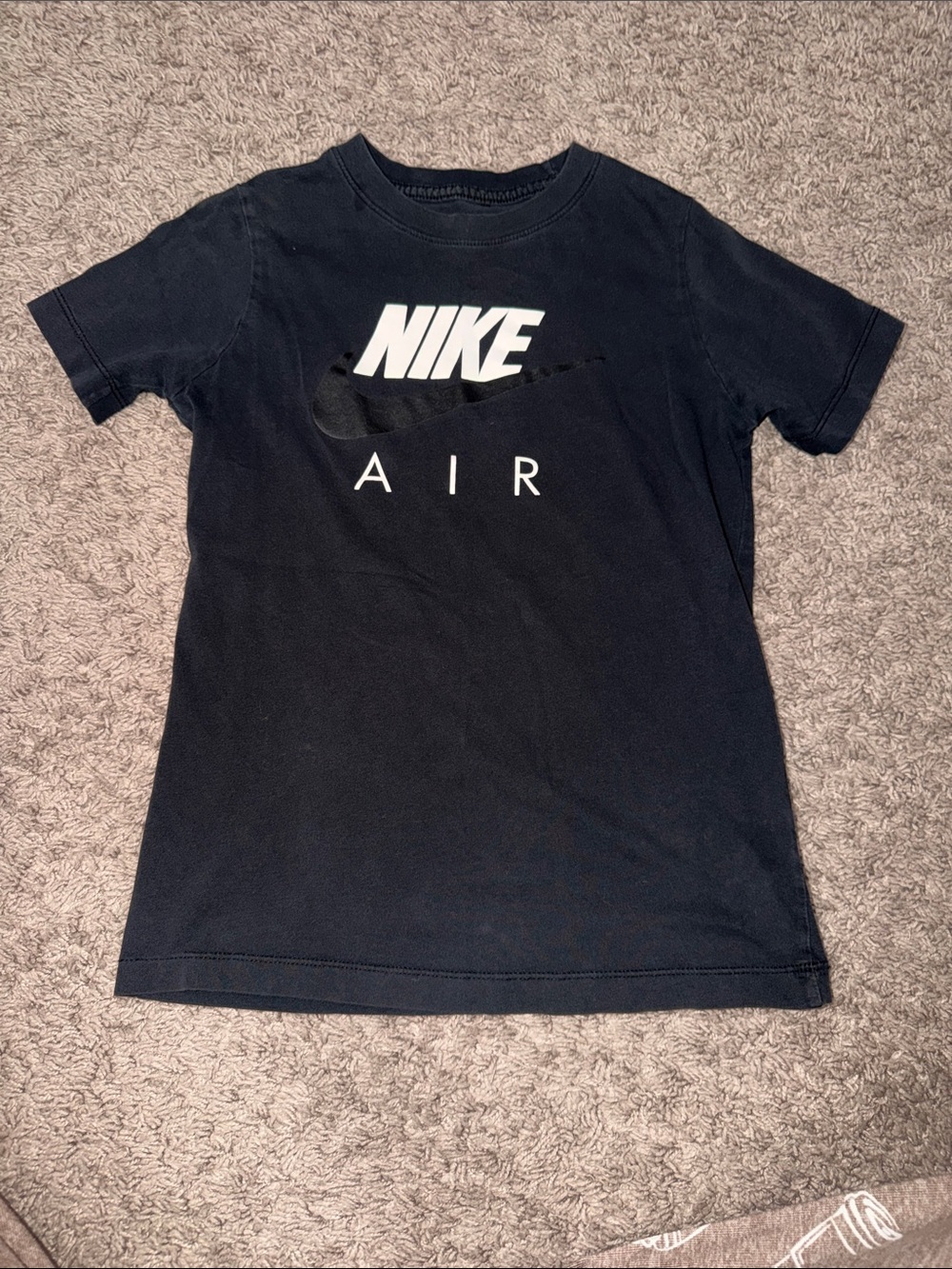 Nike Kids Black Tee with White 'NIKE AIR' Logo